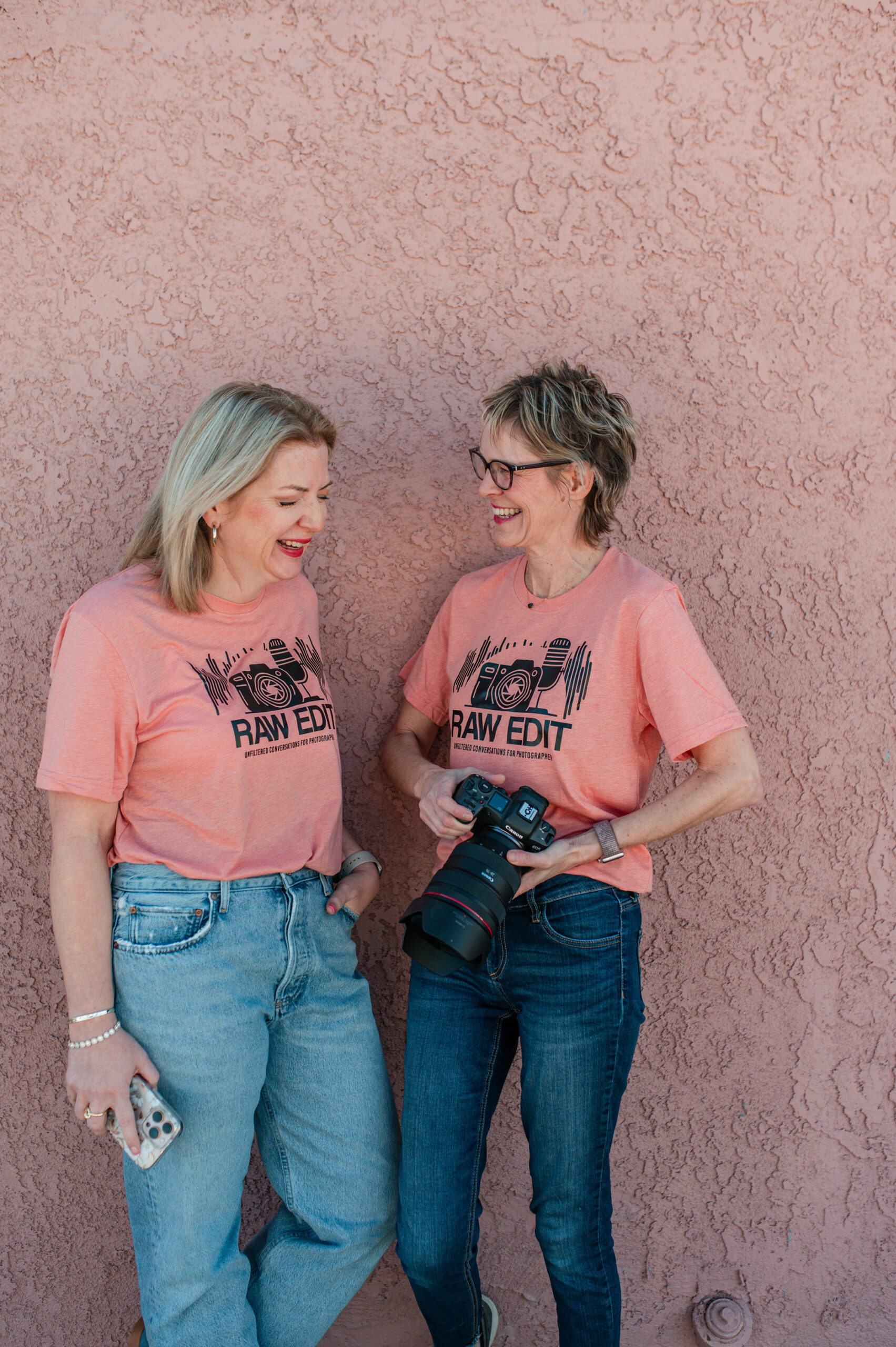 Sarah and Kellie talking about their podcast